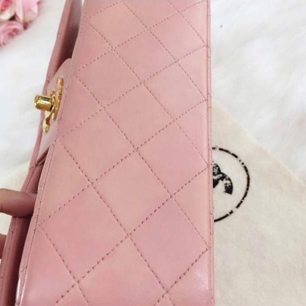 ❌SOLD❌ Vintage Chanel Medium M/L Classic Flap pink - Picture 4 of 14